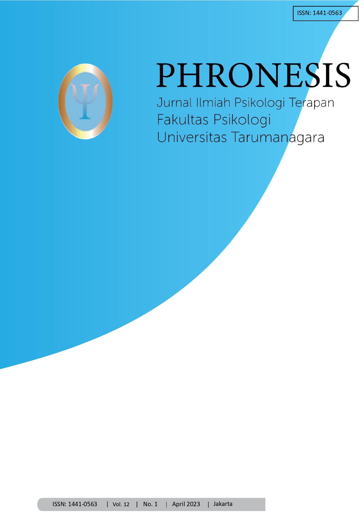 					View Vol. 12 No. 1 (2023): Phronesis: Jurnal Ilmiah Psikologi Terapan 
				